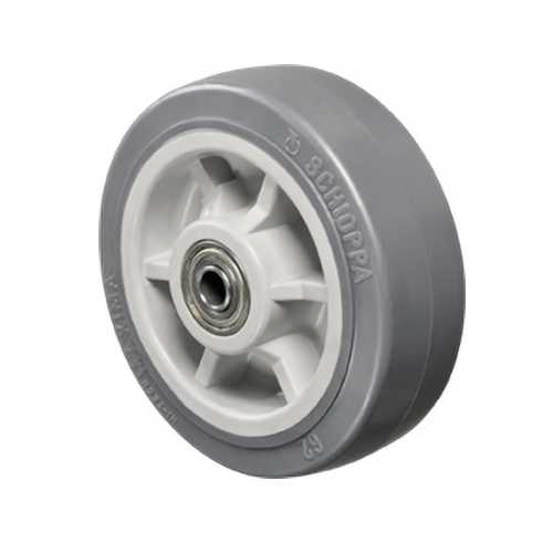 Rueda Serie Hule Gris Termoplástico